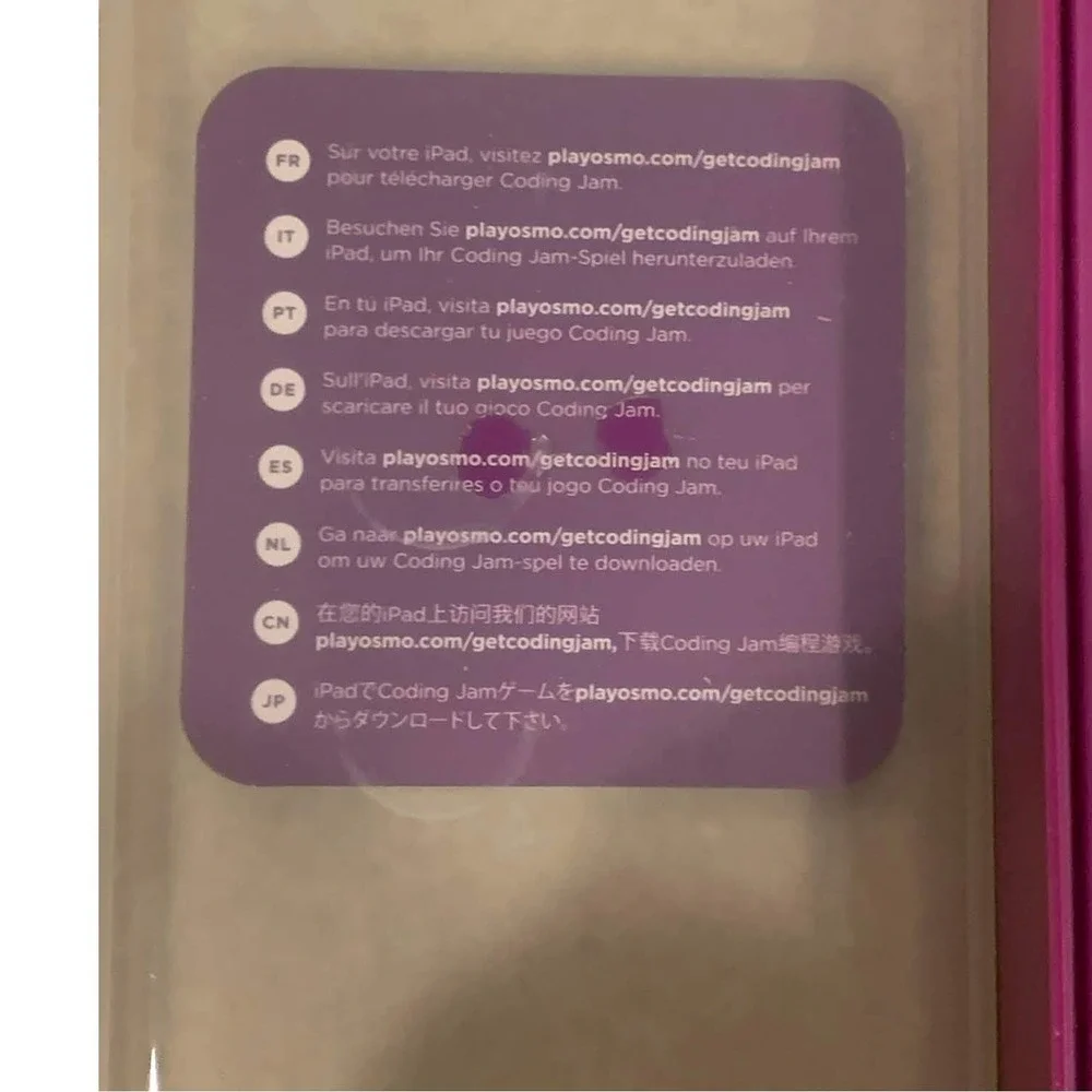 Osmo Coding Jam Replacement Blocks‎ Magnetic Coding Tiles & Purple Case  NO BASE